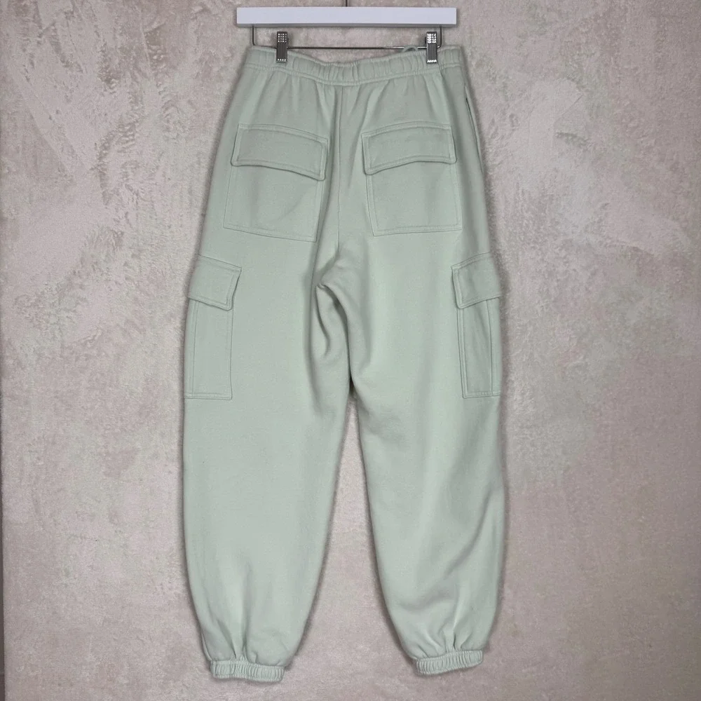 Aritzia Sweatfleece Mega Cargo Sweatpants Sage Green M Cozy Premium - Picture 2 of 8